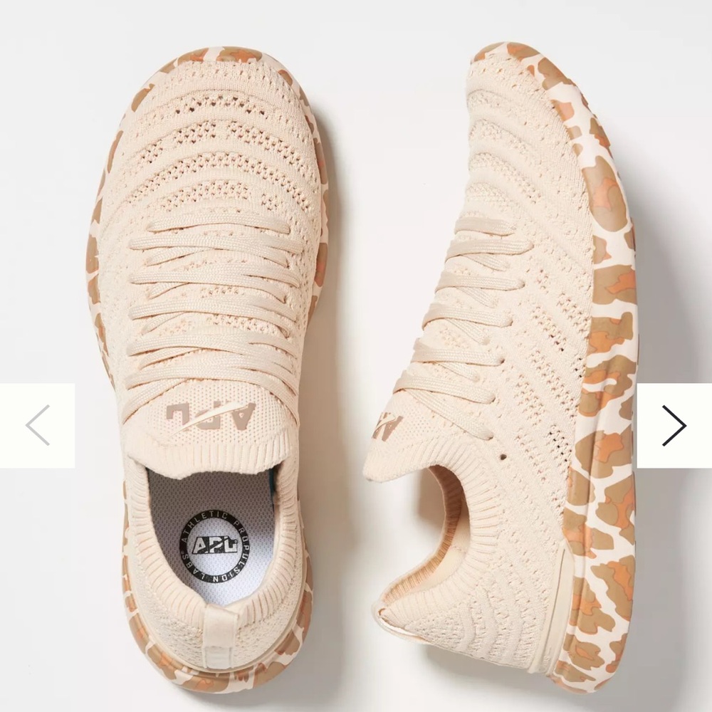 APL Techloom Wave Sneakers in Warm Silk with Leopard bottoms
